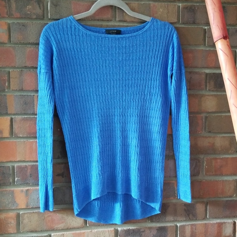 J. Crew Linen Cable Knit Light Weight Sweater